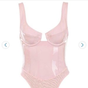 Pink Vinyl Bodysuit